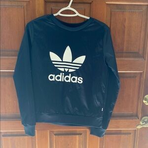 Adidas Blue Crew Neck Sweater with Trefoil Logo